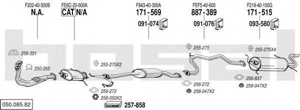 BOSAL 05008582 Система випуску ОГ