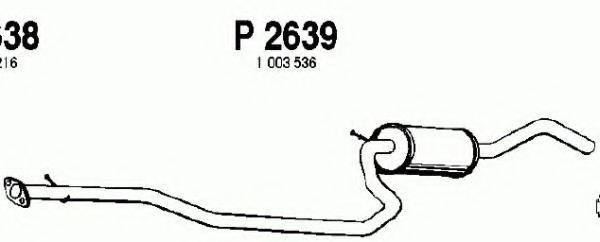FENNO P2639 Середній глушник вихлопних газів