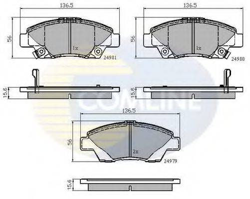 COMLINE CBP32036 Комплект гальмівних колодок, дискове гальмо