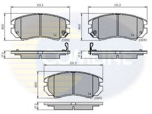 COMLINE CBP31196 Комплект гальмівних колодок, дискове гальмо