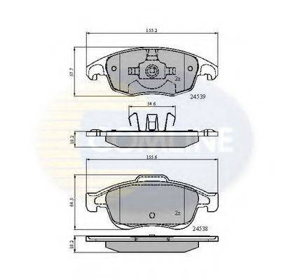COMLINE CBP01719 Комплект гальмівних колодок, дискове гальмо