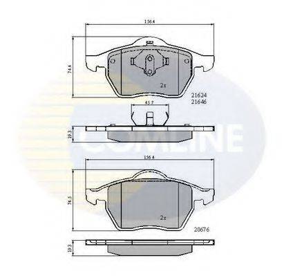 COMLINE CBP01092 Комплект гальмівних колодок, дискове гальмо