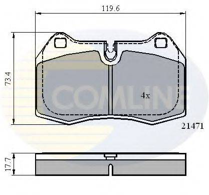 COMLINE CBP01097 Комплект гальмівних колодок, дискове гальмо