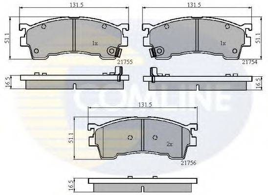 COMLINE CBP3823 Комплект гальмівних колодок, дискове гальмо