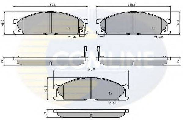 COMLINE CBP3863 Комплект гальмівних колодок, дискове гальмо