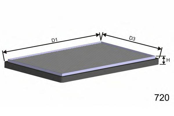 MISFAT HB195C Фільтр, повітря у внутрішньому просторі