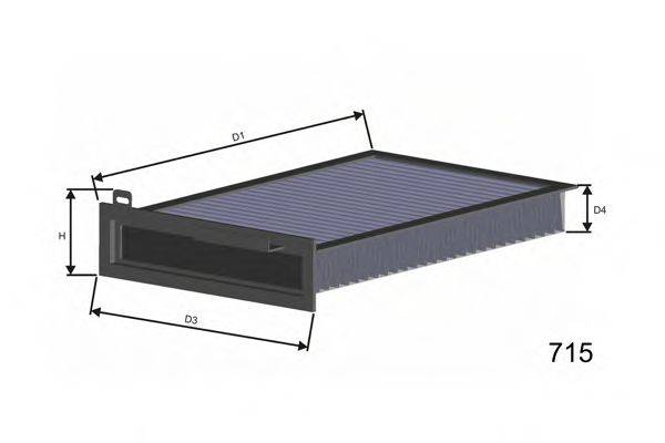 MISFAT HB168C Фільтр, повітря у внутрішньому просторі
