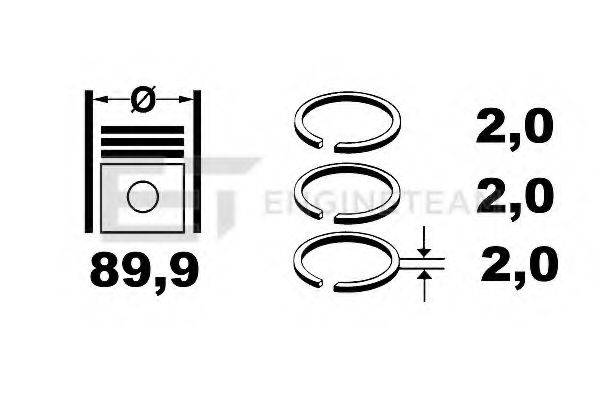 ET ENGINETEAM R1002500 Комплект поршневих кілець