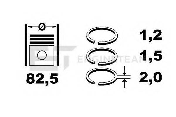 ET ENGINETEAM R1006700 Комплект поршневих кілець