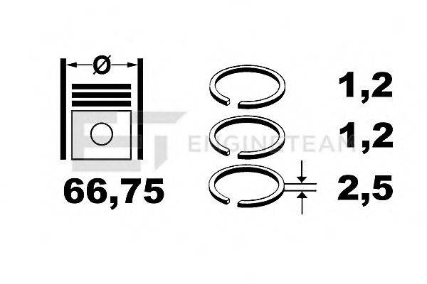 ET ENGINETEAM R1008925 Комплект поршневих кілець