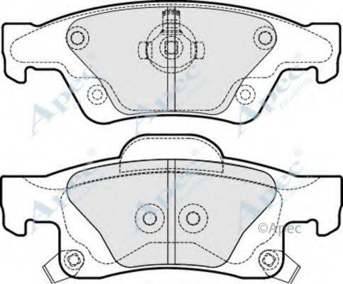 APEC BRAKING PAD1800 Комплект гальмівних колодок, дискове гальмо