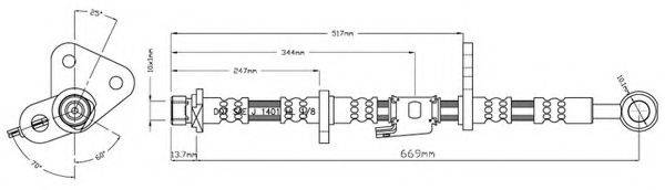 MOTAQUIP VBJ215 Гальмівний шланг