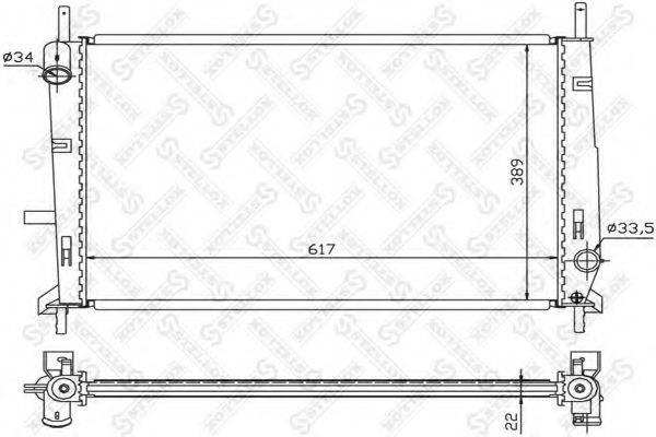 STELLOX 1025031SX Радіатор, охолодження двигуна