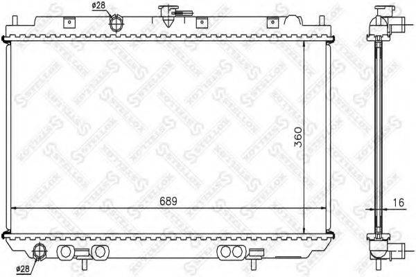 STELLOX 1025167SX Радіатор, охолодження двигуна