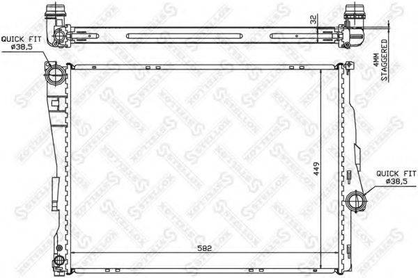 STELLOX 1025195SX Радіатор, охолодження двигуна