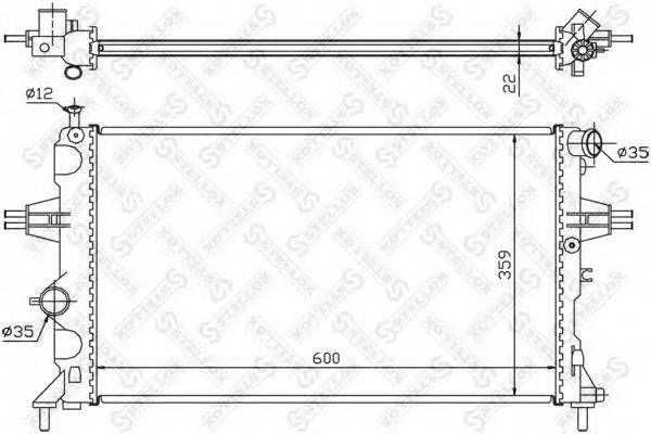 STELLOX 1025266SX Радіатор, охолодження двигуна
