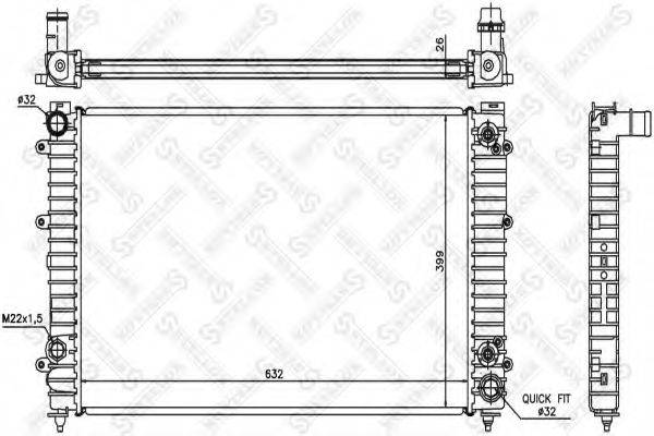 STELLOX 1025543SX Радіатор, охолодження двигуна