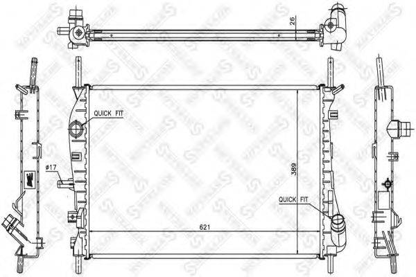 STELLOX 1025779SX Радіатор, охолодження двигуна