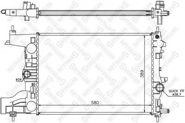 STELLOX 1026031SX Радіатор, охолодження двигуна