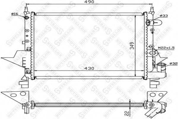 STELLOX 1026211SX Радіатор, охолодження двигуна