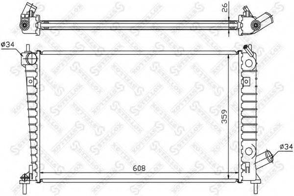 STELLOX 1026662SX Радіатор, охолодження двигуна