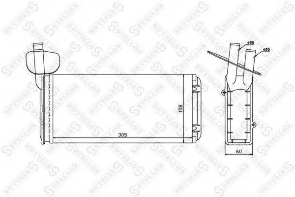 STELLOX 1035020SX Теплообмінник, опалення салону