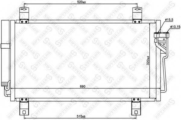 STELLOX 1045642SX Конденсатор, кондиціонер