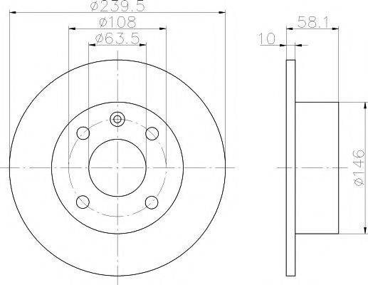 HELLA PAGID 8DD355100541 гальмівний диск