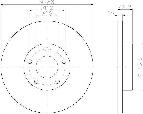 HELLA PAGID 8DD355102781 гальмівний диск