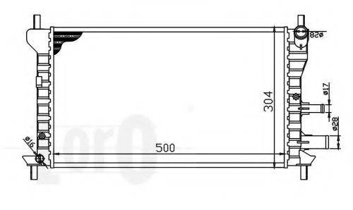 LORO 0170170009 Радіатор, охолодження двигуна