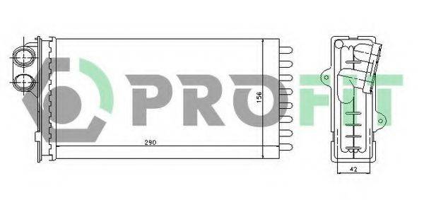 PROFIT PR5540N1 Теплообмінник, опалення салону