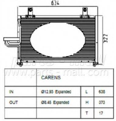 PARTS-MALL PXNCB019 Конденсатор, кондиціонер