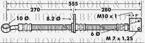 BORG & BECK BBH7445 Гальмівний шланг