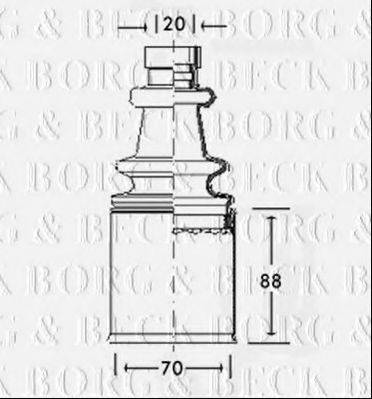 BORG & BECK BCB2547 Пильовик, приводний вал