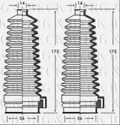 BORG & BECK BSG3235 Пильовик, рульове управління