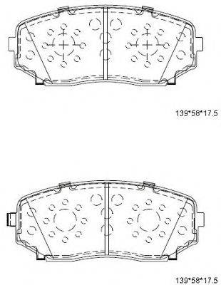 ASIMCO KD3740 Комплект гальмівних колодок, дискове гальмо