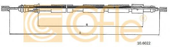COFLE 106022 Трос, стоянкова гальмівна система