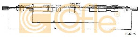 COFLE 106025 Трос, стоянкова гальмівна система