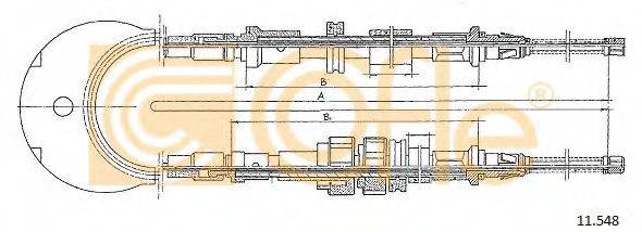 COFLE 11548 Трос, стоянкова гальмівна система