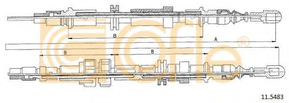 COFLE 115483 Трос, стоянкова гальмівна система