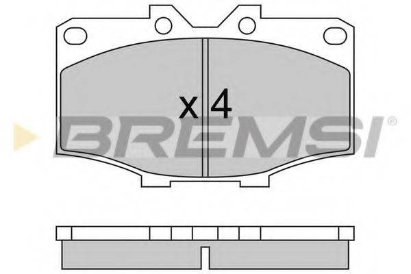 BREMSI BP2242 Комплект гальмівних колодок, дискове гальмо