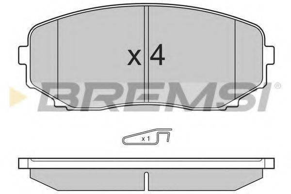 BREMSI BP3332 Комплект гальмівних колодок, дискове гальмо