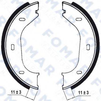 FOMAR FRICTION FO0318 Комплект гальмівних колодок, стоянкова гальмівна система