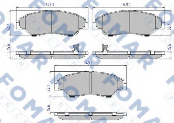 FOMAR FRICTION FO893881 Комплект гальмівних колодок, дискове гальмо