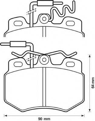 BENDIX 571319B Комплект гальмівних колодок, дискове гальмо
