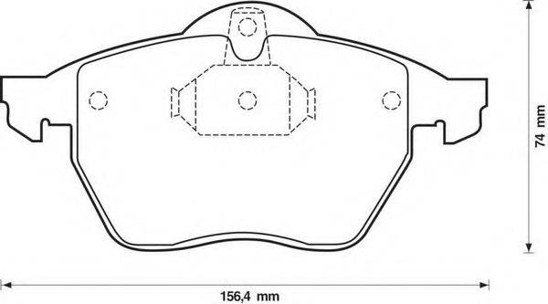 BENDIX 571997B Комплект гальмівних колодок, дискове гальмо