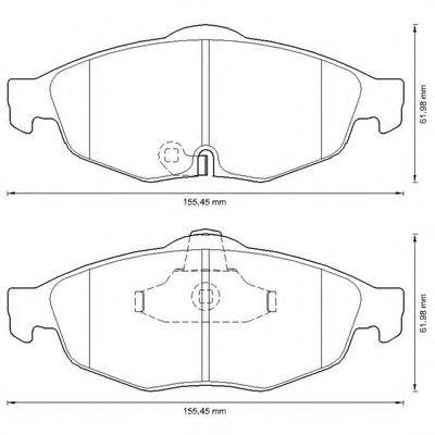 BENDIX 573287B Комплект гальмівних колодок, дискове гальмо