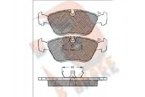 R BRAKE RB0934 Комплект гальмівних колодок, дискове гальмо
