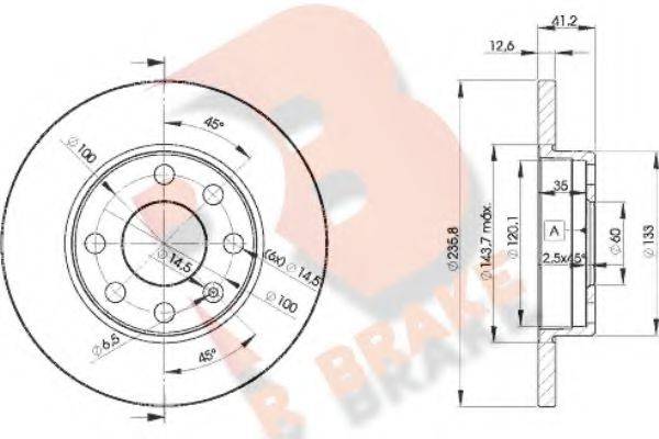 R BRAKE 78RBD21240 гальмівний диск