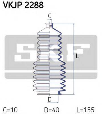 SKF VKJP2288 Комплект пильника, рульове керування